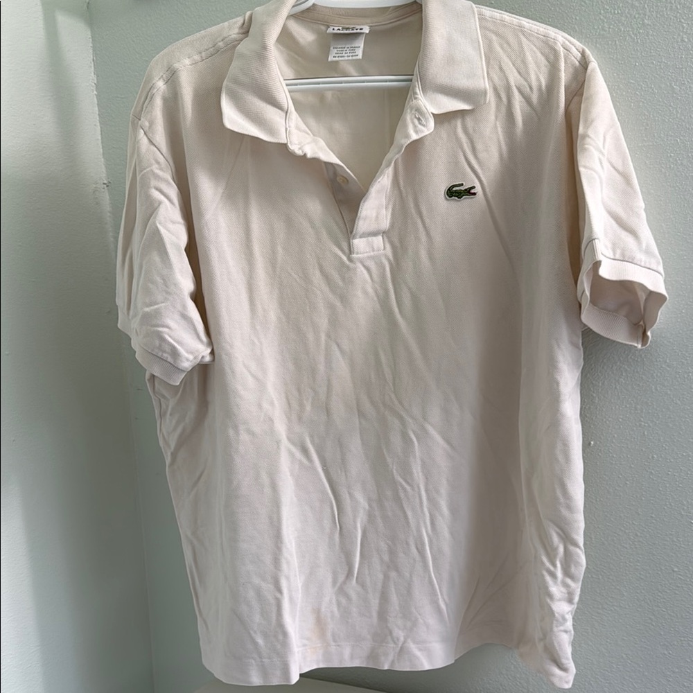 Lacoste Men's Polo Shirt in Light Cream